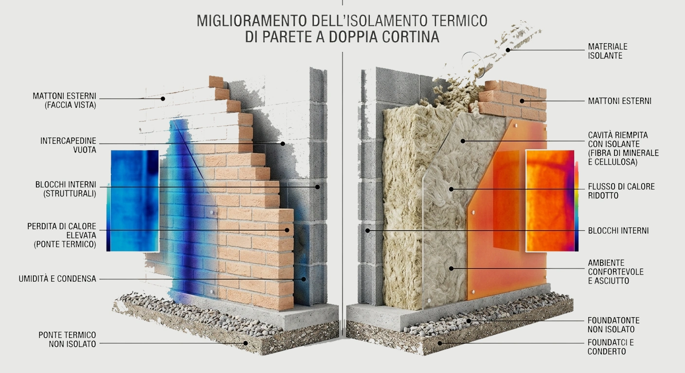 Insufflaggio - Miglioramento termico Insufflaggio - Miglioramento termico